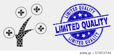 Vector Pixel Medical Tree Icon and Grunge Limited Quality Watermark 57953744