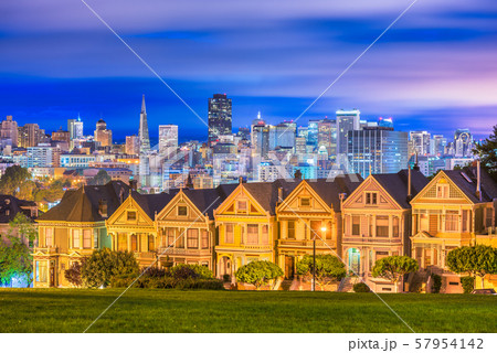 San Francisco, California, USA from Alamo Square San Francisco, California, USA from Alamo Square 57954142