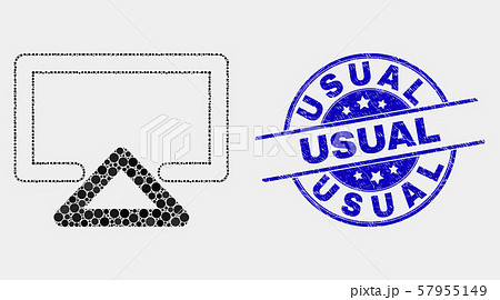 Vector Dotted Display Icon and Distress Usual Watermark Vector Dotted Display Icon and Distress Usual Watermark 57955149