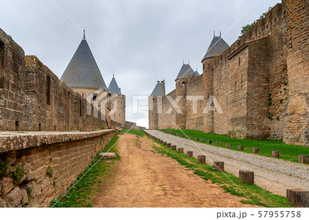 Medieval Castle Carcassonne in the South of France Medieval Castle Carcassonne in the South of France 57955758
