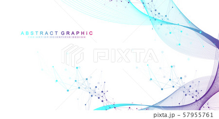 Big Genomic Data Visualization. DNA helix, DNA strand, DNA Test. Molecule or atom, neurons. Abstract Big Genomic Data Visualization. DNA helix, DNA strand, DNA Test. Molecule or atom, neurons. Abstract 57955761