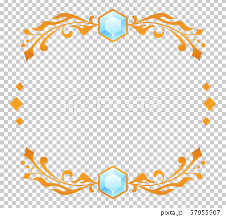 Elegant frame with diamonds_gold Elegant frame with diamonds_gold 57955907
