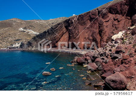 Famous Red Beach at Santorini Island Famous Red Beach at Santorini Island 57956617