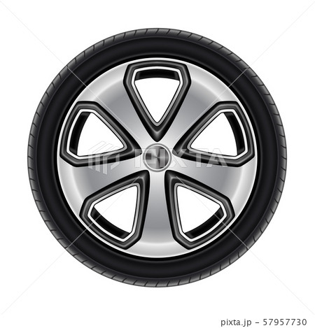Wheel or tire, tyre of car or automobile isolated 57957730