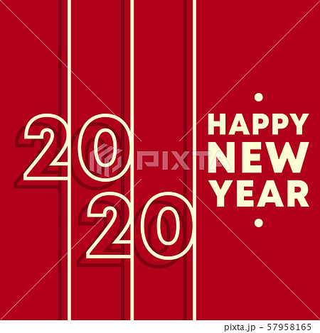 2020 Happy New Year background template. Minimal 57958165