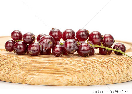 Fresh dark redcurrant isolated on white 57962175