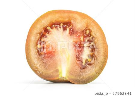 Fresh green red tomato isolated on white Fresh green red tomato isolated on white 57962341