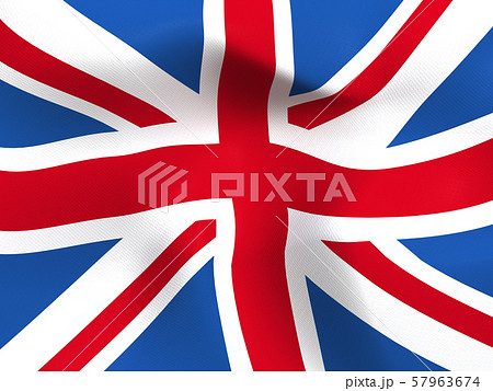 Cg 3d イラスト 立体 デザイン バックグラウンド 国旗 ヨーロッパ イギリス ユニオンジャックのイラスト素材