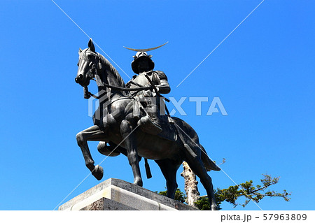 宮城県 仙台市 青葉城 伊達政宗公 宮城県 仙台市 青葉城 伊達政宗公 57963809