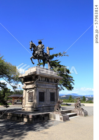 宮城県 仙台市 青葉城 伊達政宗公 宮城県 仙台市 青葉城 伊達政宗公 57963814