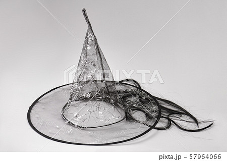 Transparent satin witch magic hat for Halloween. 57964066