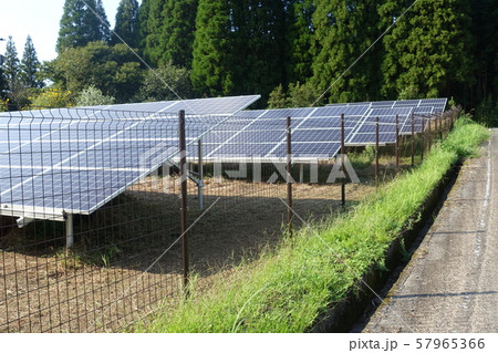 草刈り後の太陽光発電所 草刈り後の太陽光発電所 57965366
