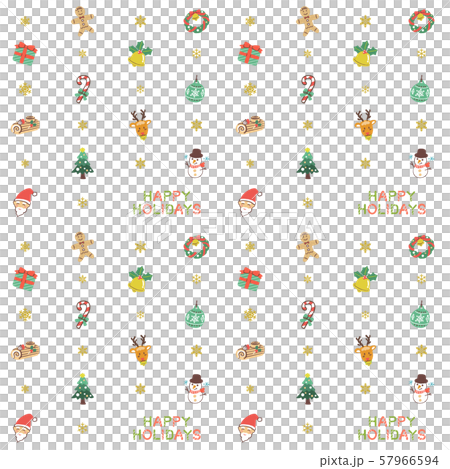 Christmas pattern HAPPY HOLIDAYS - Stock Illustration [57966594] - PIXTA