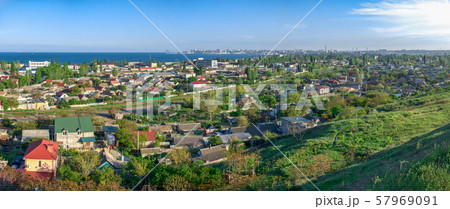 Panoramic top view of the industrial district of 57969091