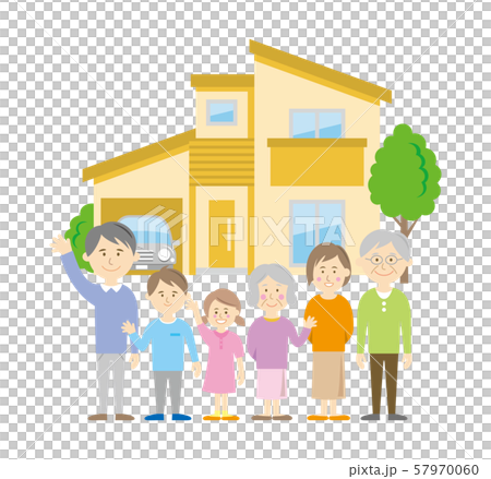 三世代家族と住宅イメージ 57970060