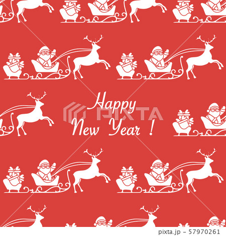Happy New Year 2019 seamless pattern Santa Claus Happy New Year 2019 seamless pattern Santa Claus 57970261