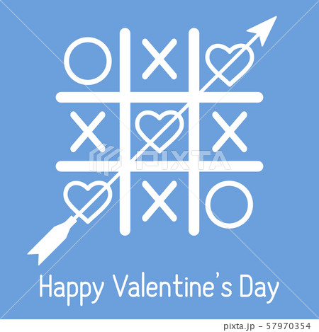 Greeting card with tic tac toe game with hearts Greeting card with tic tac toe game with hearts 57970354