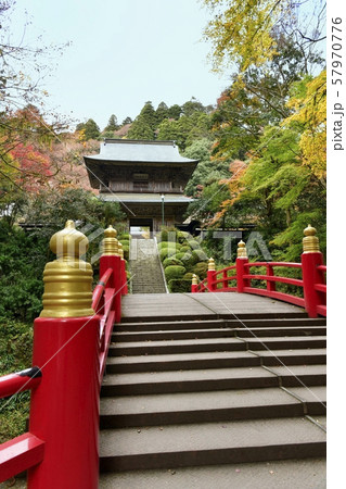 秋の雲巌寺 爪鉄橋と山門 秋の雲巌寺 爪鉄橋と山門 57970776