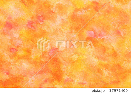 水彩 テクスチャ 秋 オレンジ 背景のイラスト素材