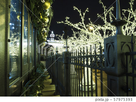 Christmas (New Year holidays) decoration in Moscow (at night), Russia 57975393