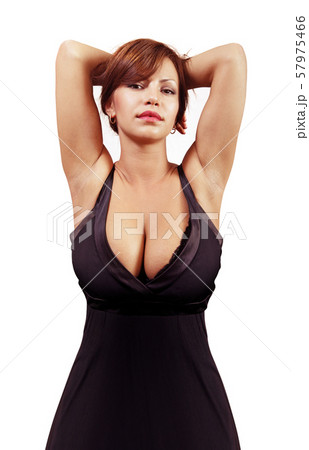 breasted woman on white breasted woman on white 57975466