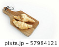 Breakfast croissant on white background 57984121