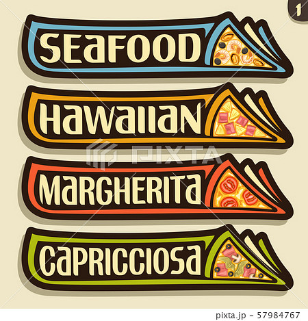 Vector labels for Pizza 57984767