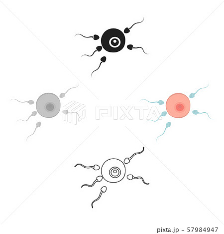 Fertilization icon in cartoon,black style isolated on white background. Pregnancy symbol stock 57984947