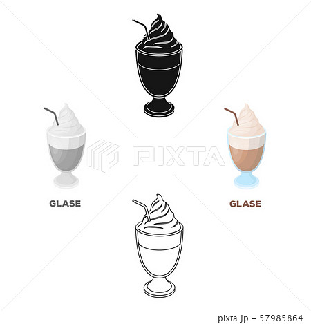 iced coffee.Different types of coffee single icon in cartoon,black style vector symbol stock 57985864