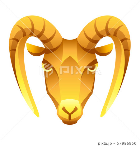 Capricorn zodiac sign, golden horoscope symbol. 57986950