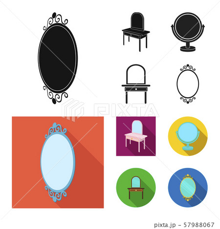 Vector illustration of imagery and decorative icon. Set of imagery and silver vector icon for stock. Vector illustration of imagery and decorative icon. Set of imagery and silver vector icon for stock. 57988067