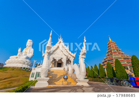 beautiful white church in Wat Hauyplakang 57988685