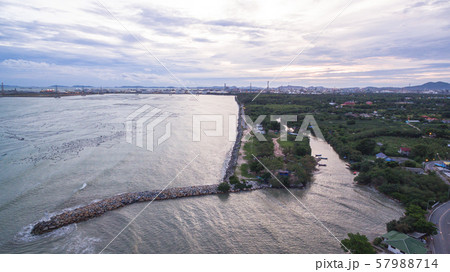 aerial view industry town aerial view industry town 57988714
