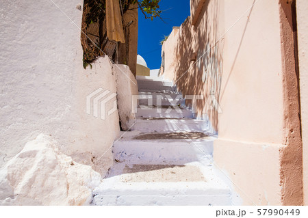 Alleys at Akrotini village in Santorini Island 57990449