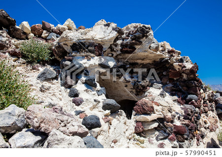 Ruins of the Castle of Akrotiri on the island of Santorini Ruins of the Castle of Akrotiri on the island of Santorini 57990451