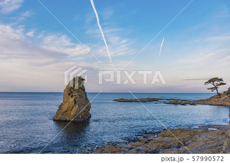 秋谷の立石 の写真素材