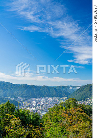 備中松山城から見る景色の写真素材