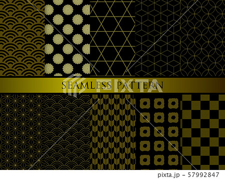 和柄パターンのセット 57992847