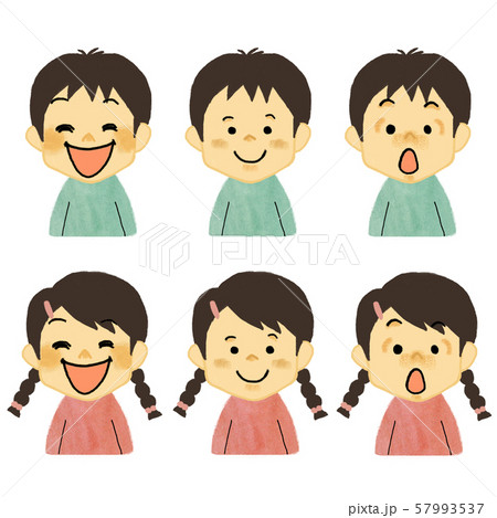 子供 表情のイラスト素材