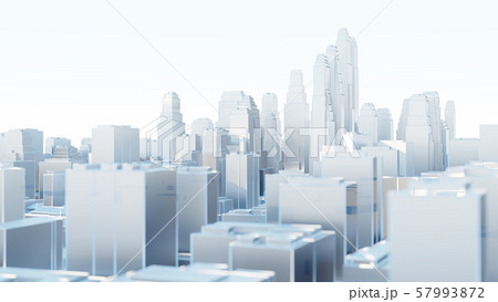 3d abstract modern city in sunny day 57993872