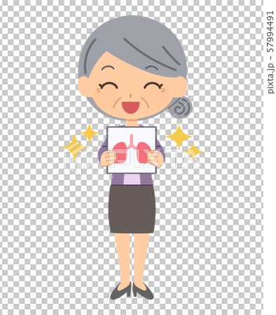 老年婦女圖肺健康 57994491