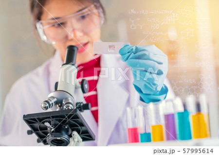 scientist with equipment and science experiments, scientist with equipment and science experiments, 57995614