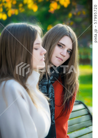 Two girlfriends having a quarrel Two girlfriends having a quarrel 57995720