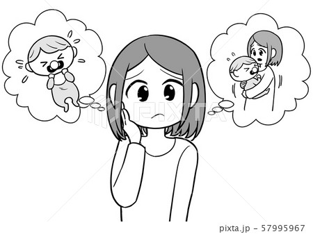 悩む 悩む 57995967