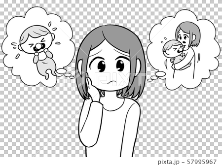 悩む 悩む 57995967