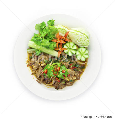 Grilled Pork Slices Spicy Salad Northeast Thailand Grilled Pork Slices Spicy Salad Northeast Thailand 57997366