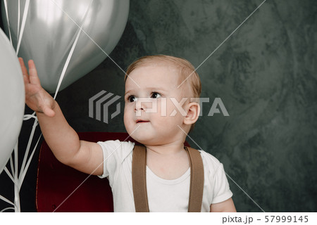 Portrait of lovely little boy happy smiling 57999145