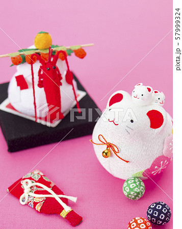 干支 子年（ちりめん細工） 57999324