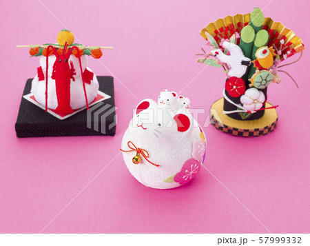 干支 子年（ちりめん細工） 57999332