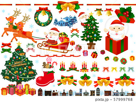 クリスマスセットのイラスト素材 [57999768] - PIXTA
